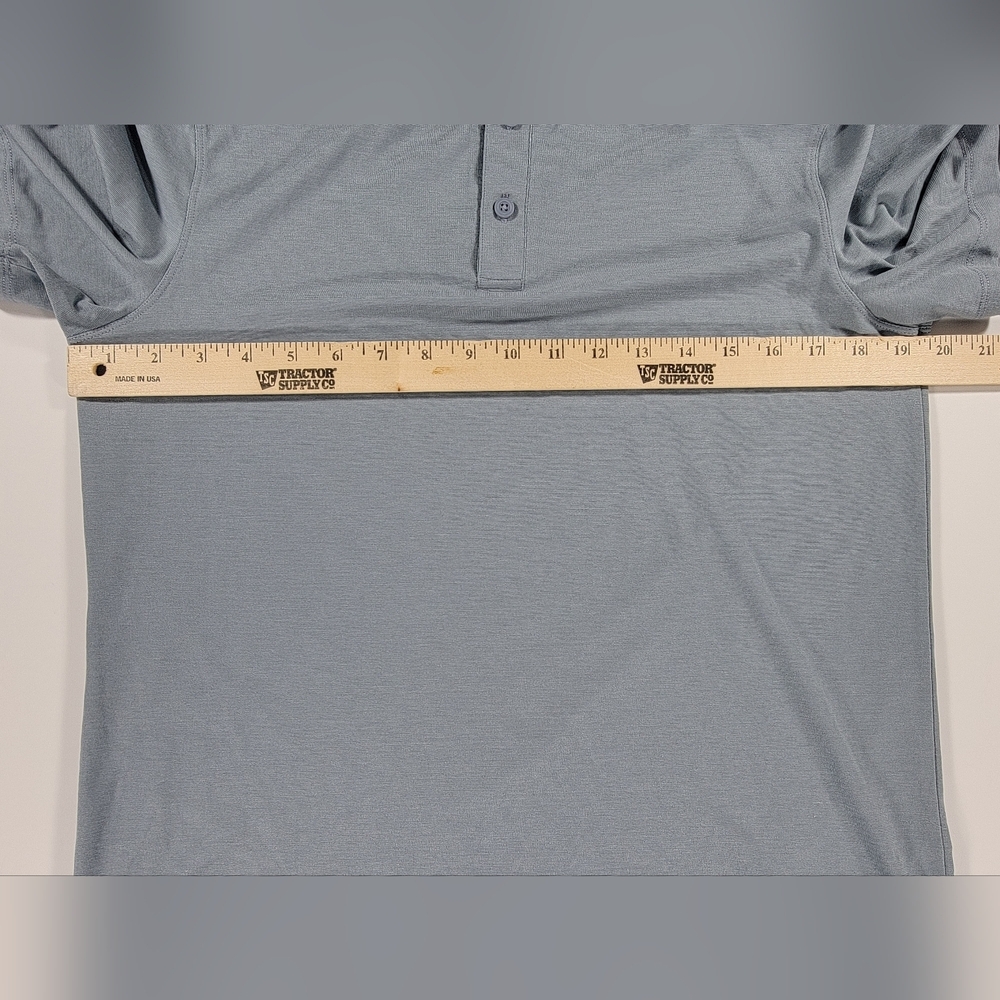Lululemon Shirt Men's Medium Blue Evolution Polo Active Stretch Short Sleeve - Picture 4 of 9